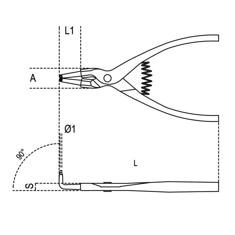 EĞRİ DIŞ SEGMAN PENSESİ 175 mm