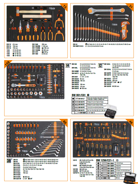 BETA Takım Arabası BW 2400S 7/E-M (7 Çekmeceli) +309 Parça